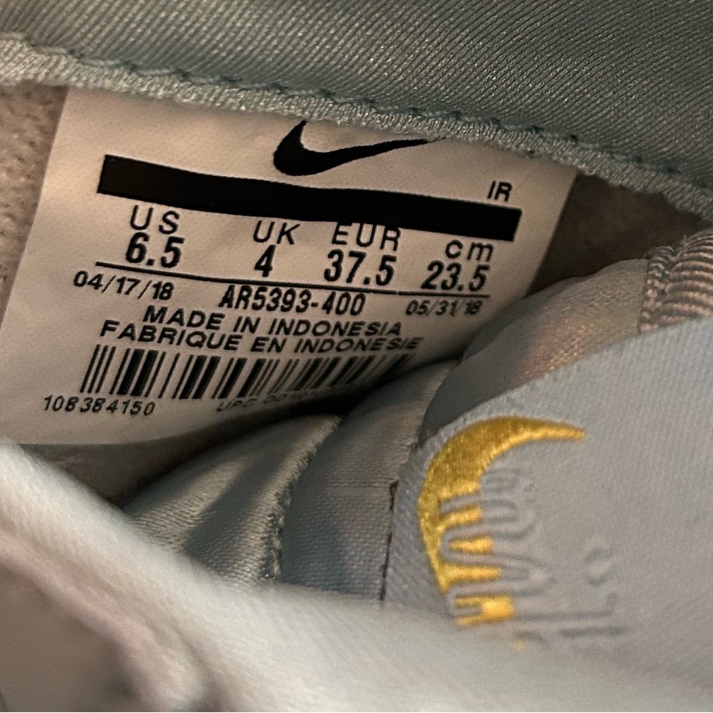 Nike | Women's Turquoise ‘Ocean Bliss’ Cortez Lace Up Leather Sneakers Size 6.5 - Picture 13 of 15